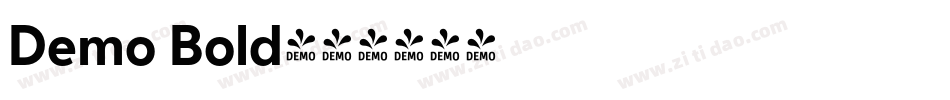 Demo Bold字体转换